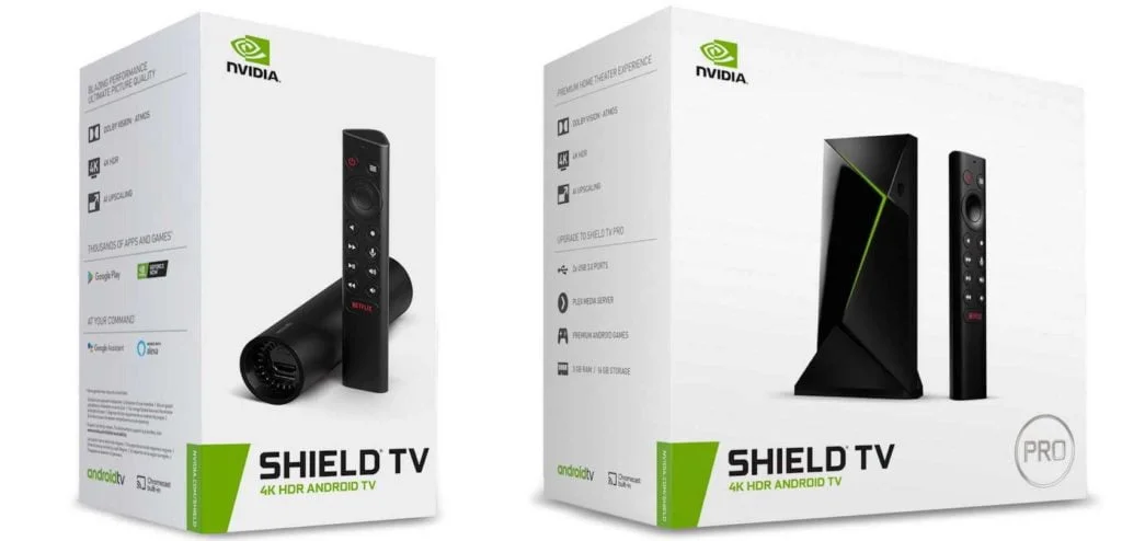 nvidia shield and shield pro in boxes